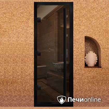 Дверь для бани Arta Премьер 60G бронза с черным профилем, 2100х700 мм в Ижевске